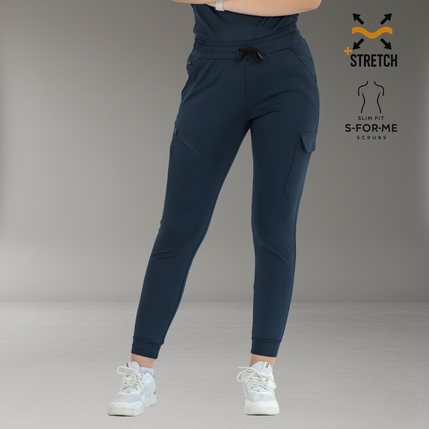 Jogger Quirúrgico Mujer Super Stretch Azul Marino, Scrubs 905