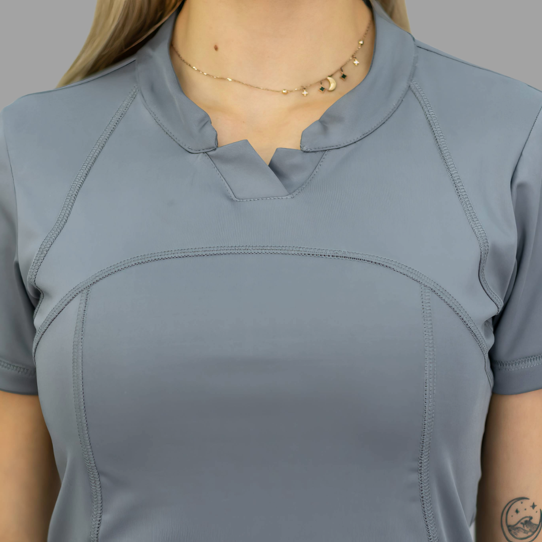 Filipina Quirúrgica 910 Gris Medio Mujer, Super Stretch, Scrubs 910