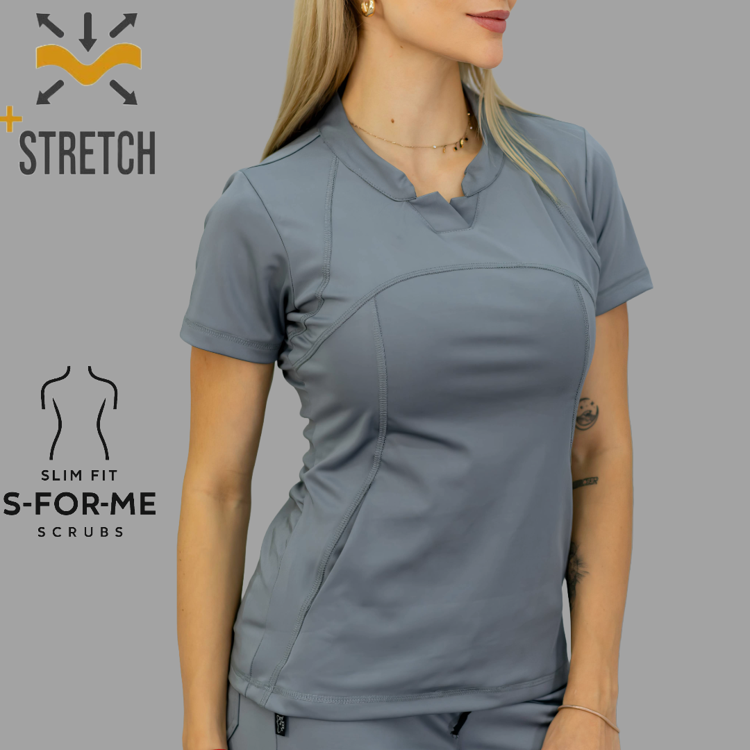 Filipina Quirúrgica 910 Gris Medio Mujer, Super Stretch, Scrubs 910
