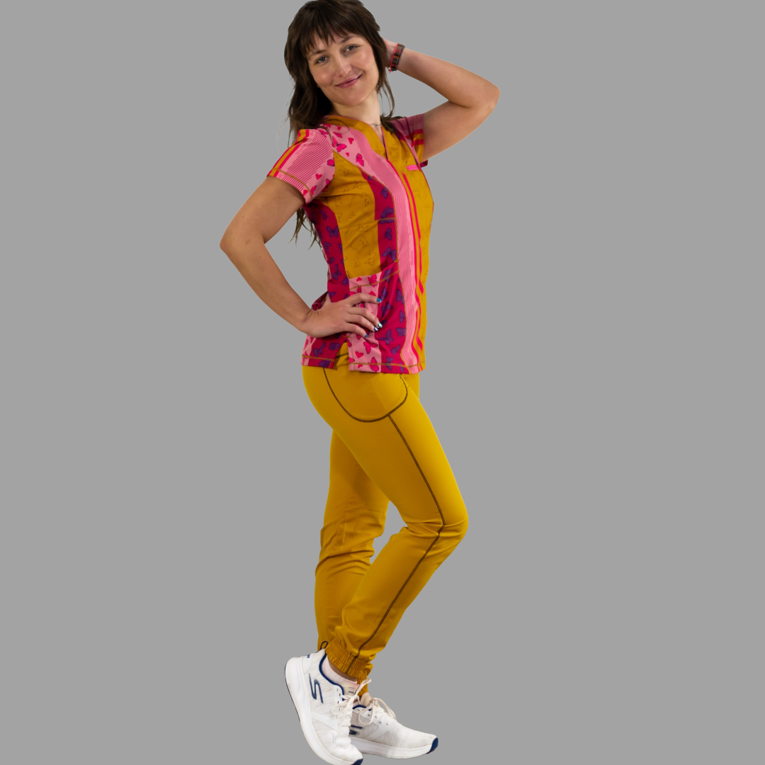 Filipina Estampada Vistas en Fiusha, Scrubs 501 F.W Mujer