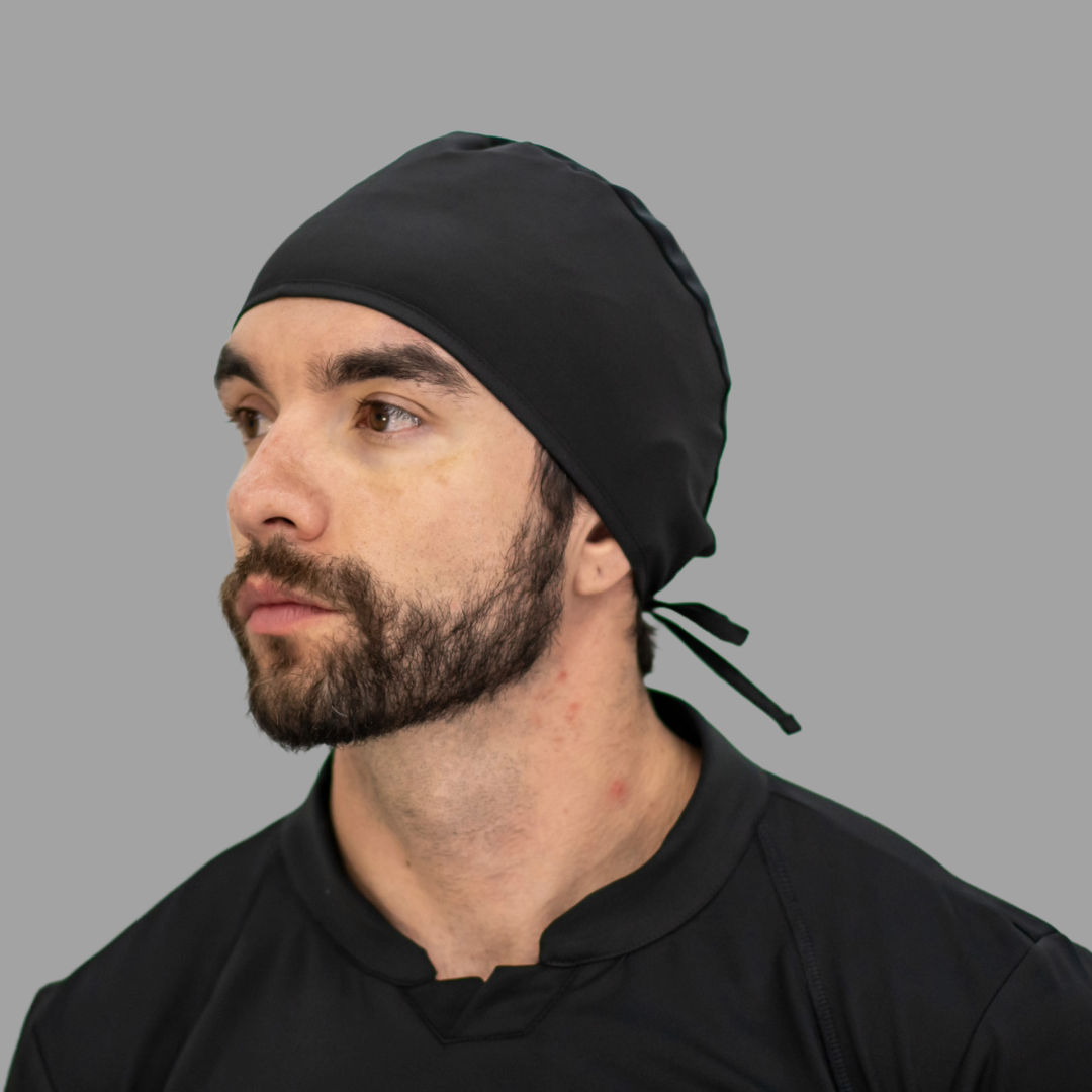Gorro Quirúrgico Unisex Negro Fourways