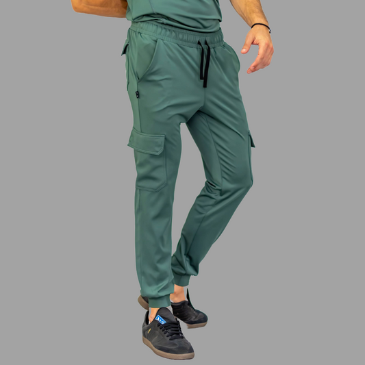 Jogger Est. 910 Quirurgico Hombre Verde Pino Super Stretch, Scrubs 910