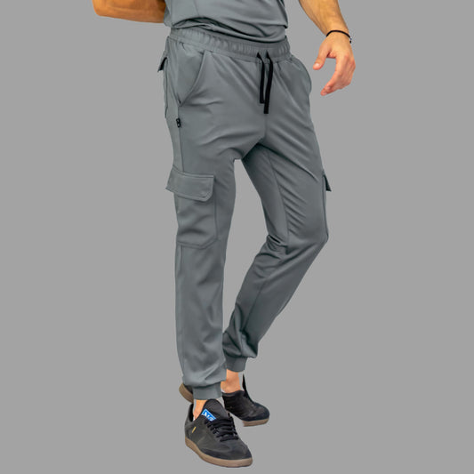 Jogger Est. 910 Quirúrgico Hombre Gris Medio Super Stretch, Scrubs 910