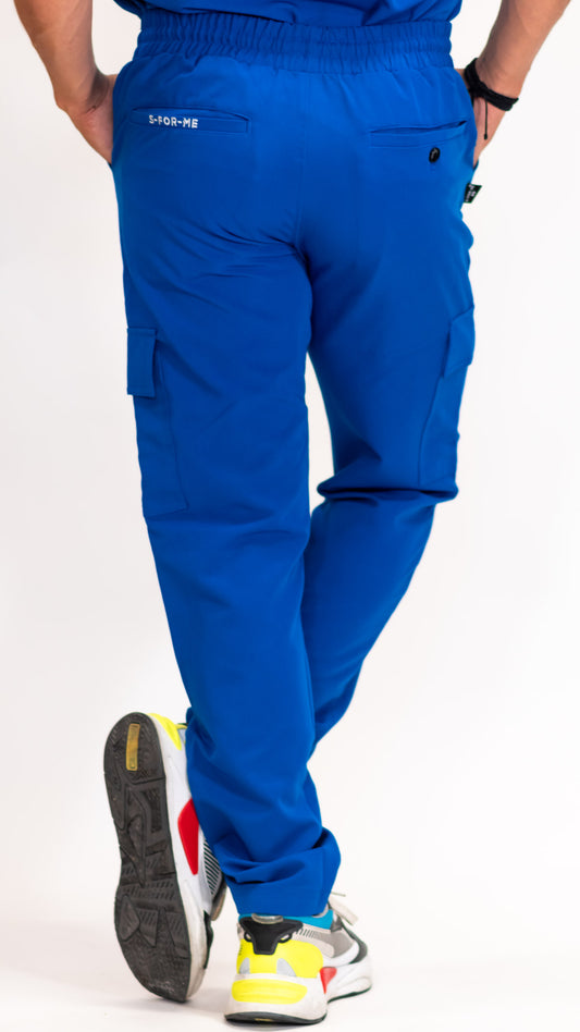 Pantalon Antifluido Hombre 300 Royal Blue