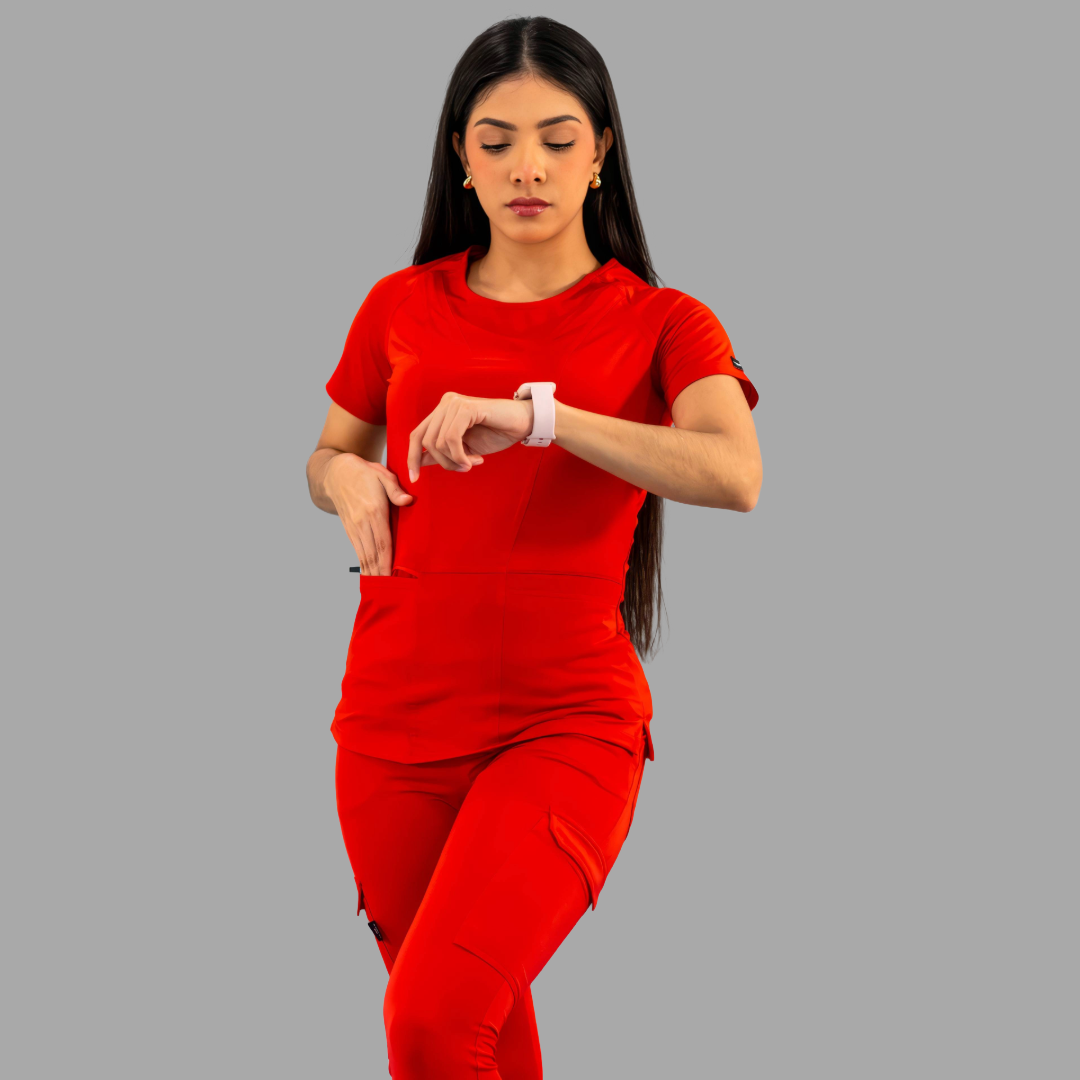 Filipina Quirúrgica Mujer Rojo, Super Stretch, Scrubs 901
