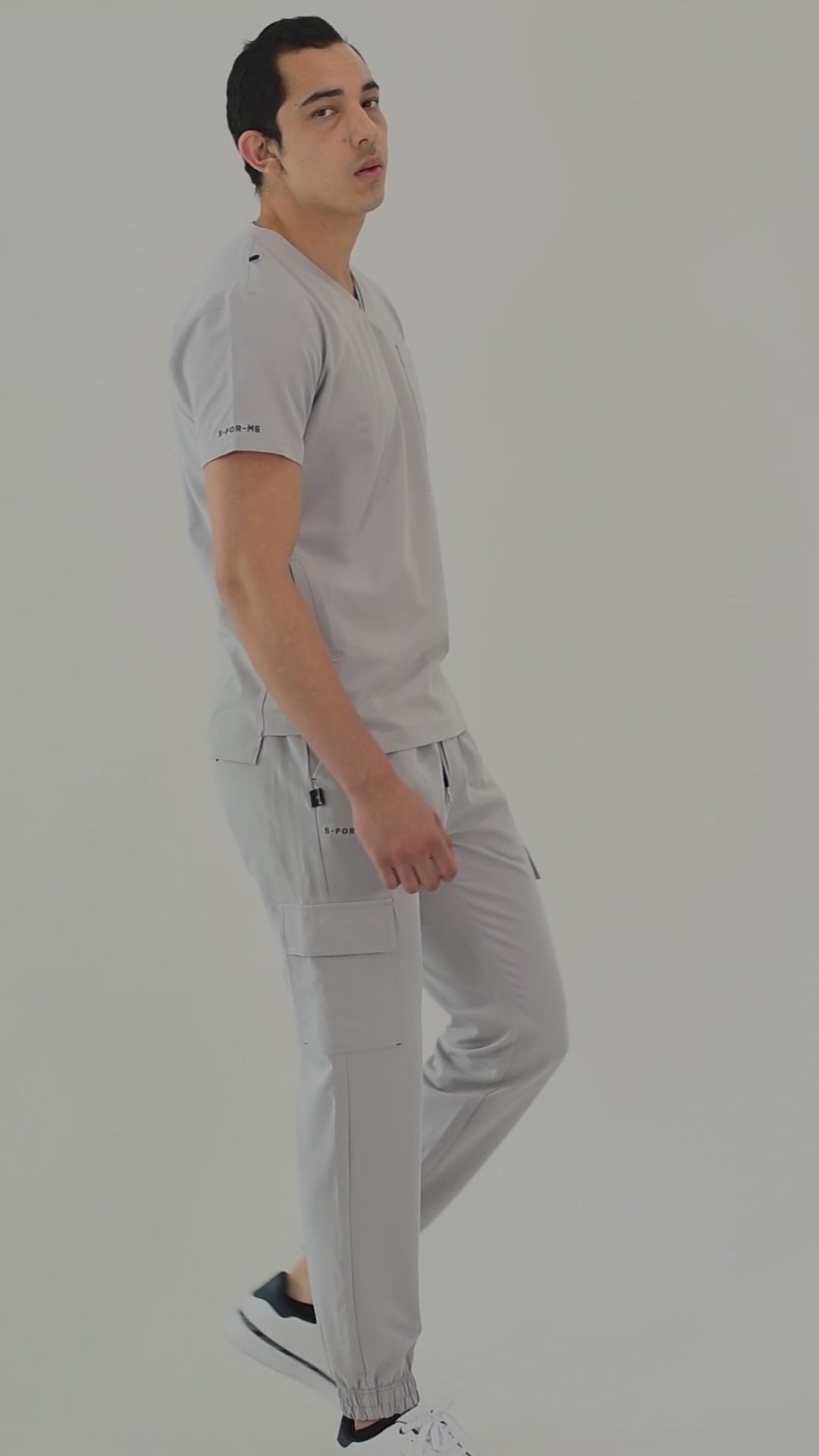 Filipina Quirurgica Antifluido Hombre Gris Perla, Scrubs 300