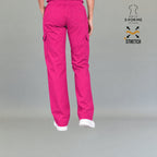 Pantalón Quirúrgico Mujer 940 Rosa Fucsia Super Stretch | Cargo recto — vista 3 de 7