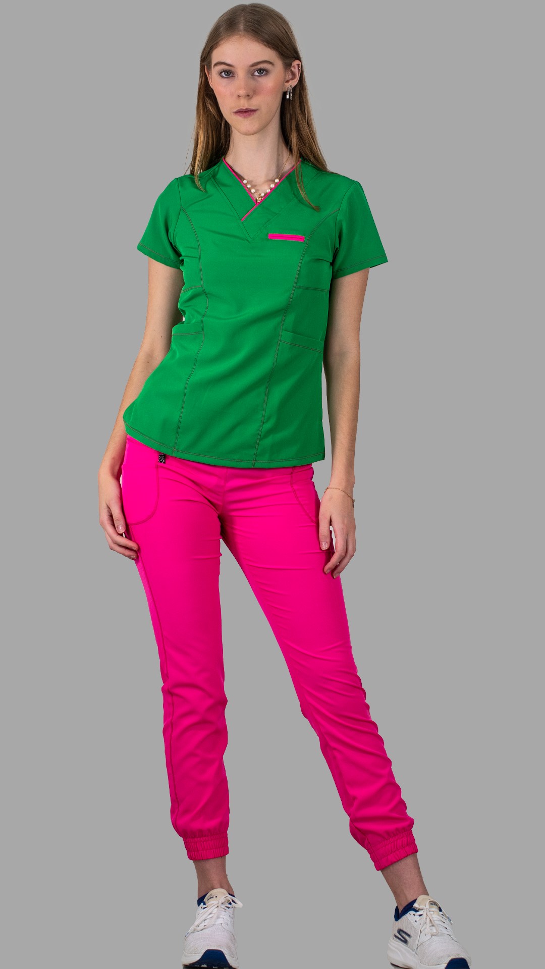 Jogger 2 Bolsas Mujer 401 Fucsia F.W