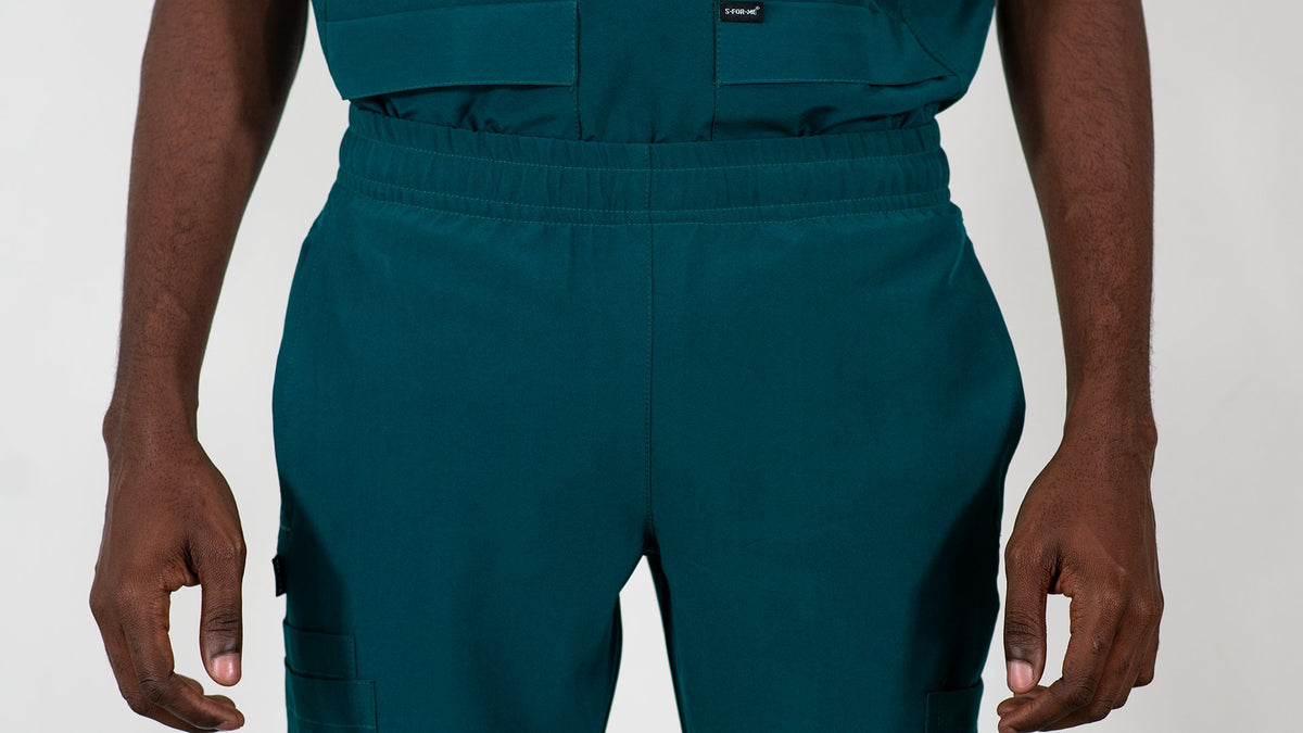 Pantalon Quirurgico Hombre 5 Bolsas Verde Botella F.W