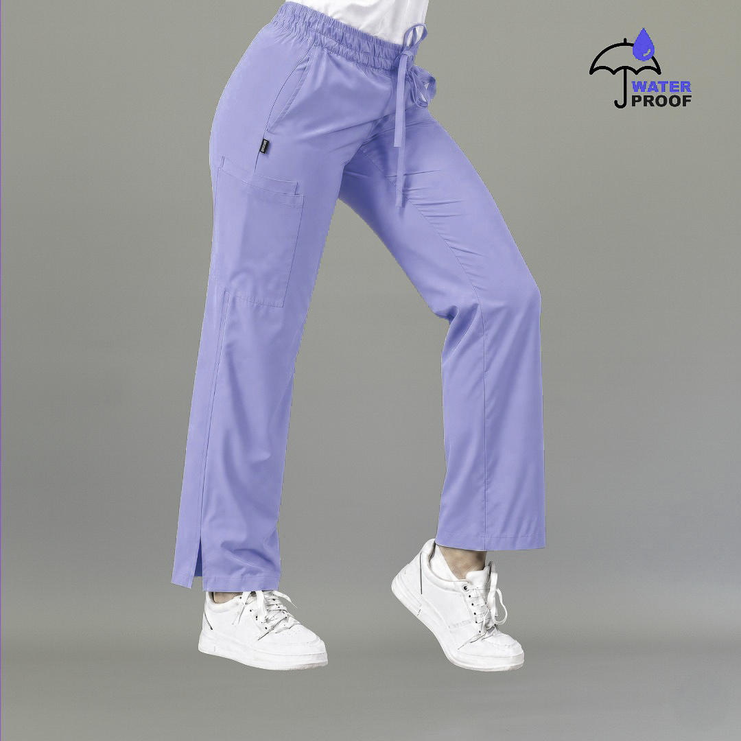 Pantalón 502 Pierna Amplia Quirúrgico Mujer Azul Plumbago Antifluido Relaxed