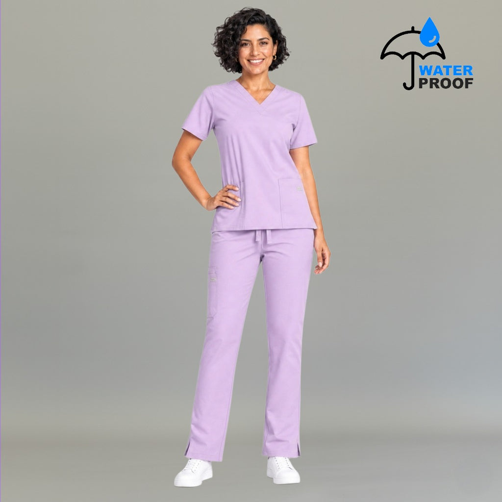 Pantalón 502  Pierna Amplia Quirúrgico Mujer Lila Antifluido Relaxed