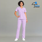 Pantalón 502  Pierna Amplia Quirúrgico Mujer Lila Antifluido Relaxed