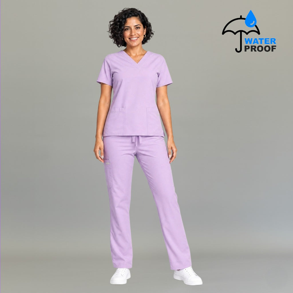 Pantalón 502  Pierna Amplia Quirúrgico Mujer Lila Antifluido Relaxed