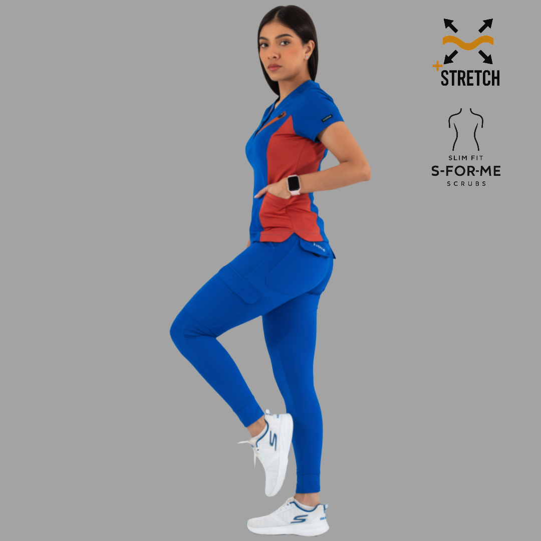 Filipina Quirúrgica Mujer Super Stretch Azul Rey - Chedron, Scrubs 905