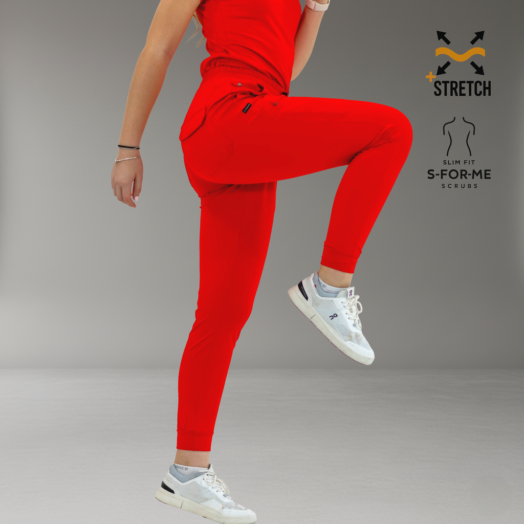 Jogger Quirúrgico Mujer Super Stretch Rojo, Scrubs 905