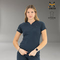 Filipina quirúrgica mujer azul marino 905 Super Stretch vista frontal