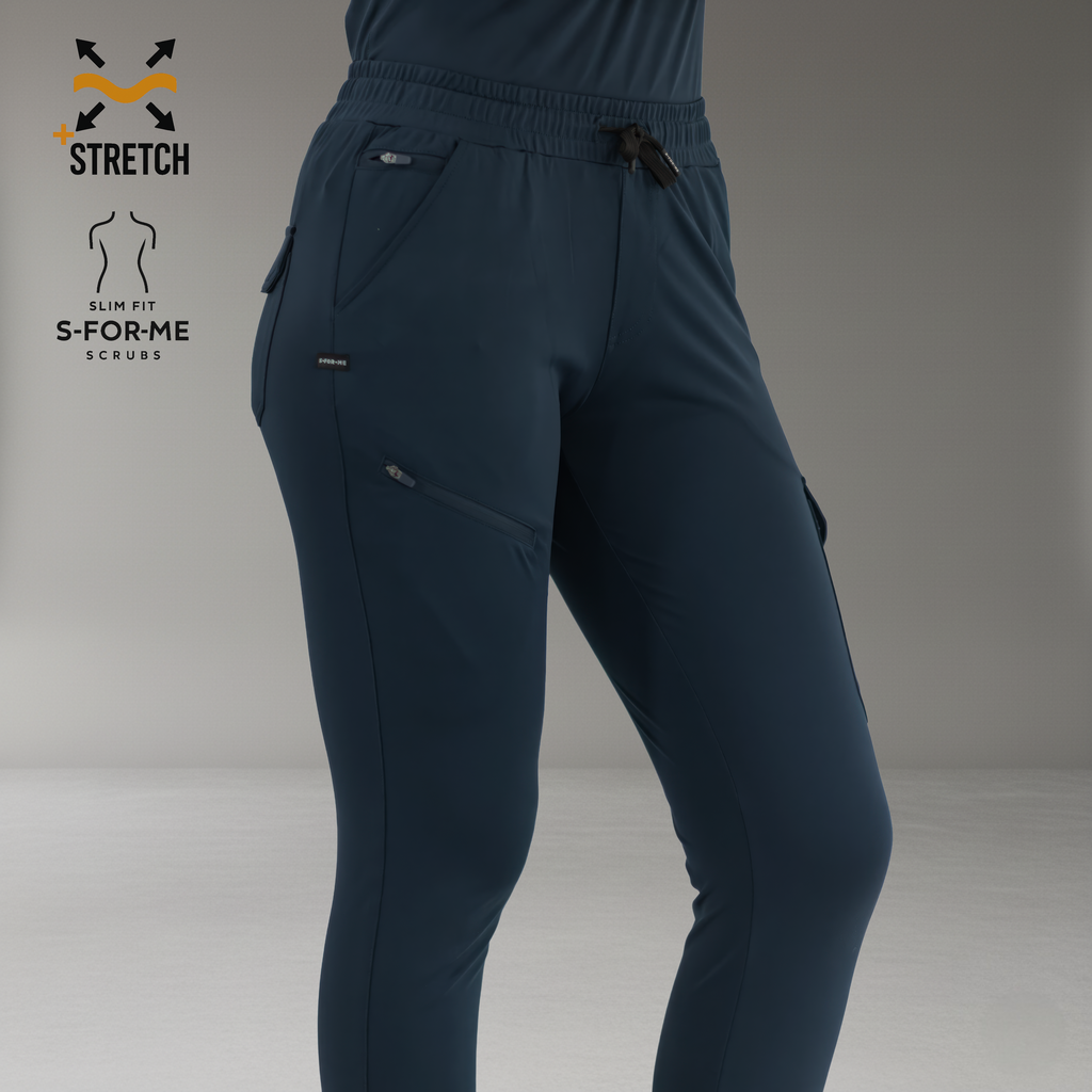 Jogger Quirúrgico Mujer Super Stretch Azul Marino, Scrubs 905