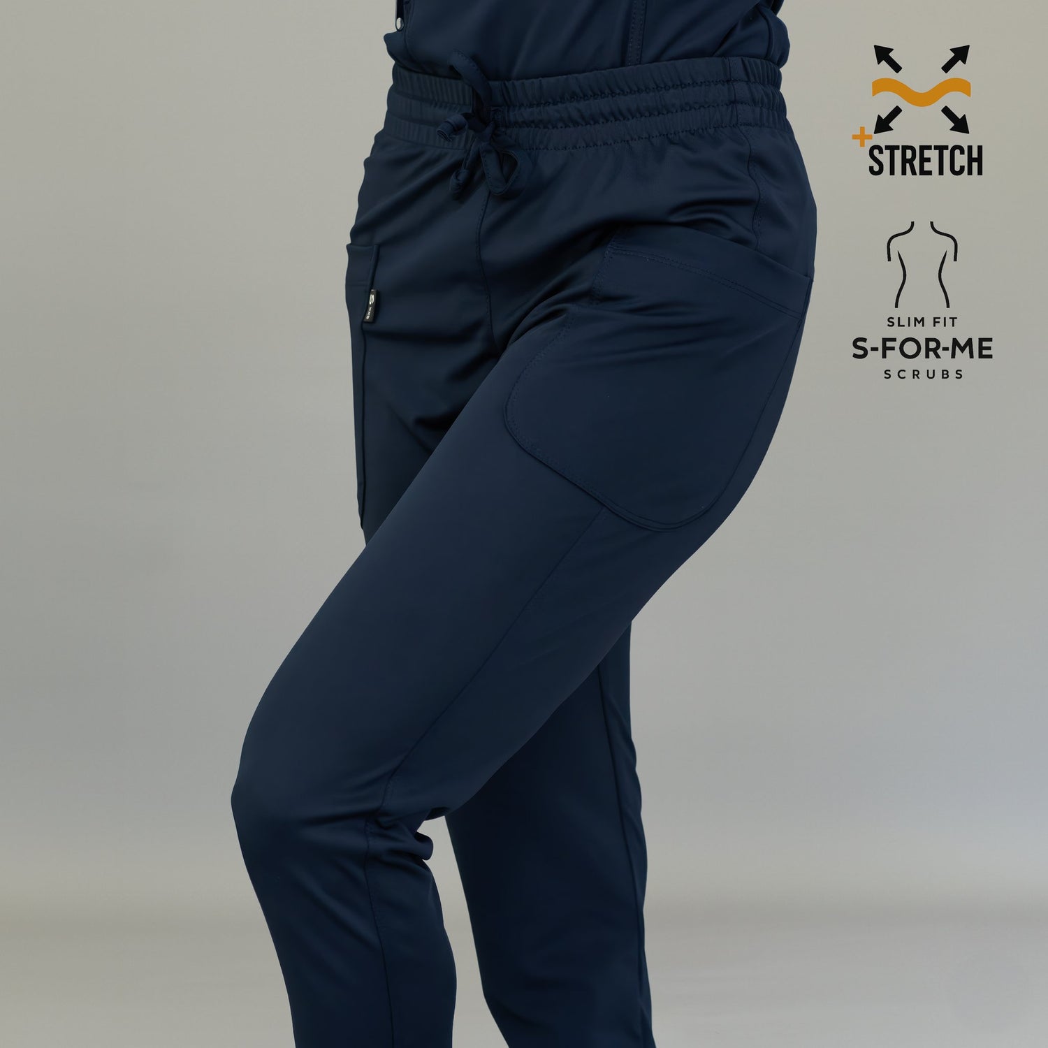 Uniforme quirúrgico azul marino mujer 902 jogger slim fit Sandel Medica