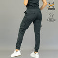 Pantalón jogger quirúrgico gris oxford para mujer Estilo 910 Super Stretch vista principal
