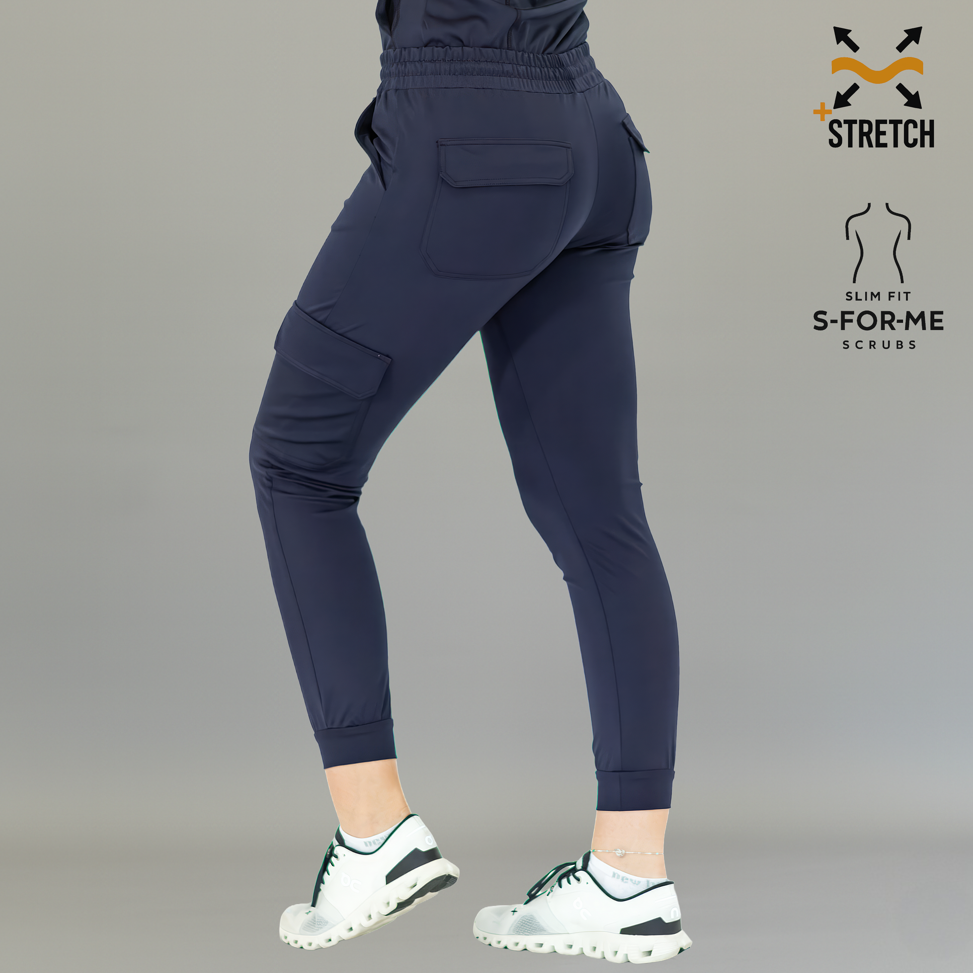 Jogger Quirúrgico 910, Azul Marino Mujer Super Stretch, Scrubs 910