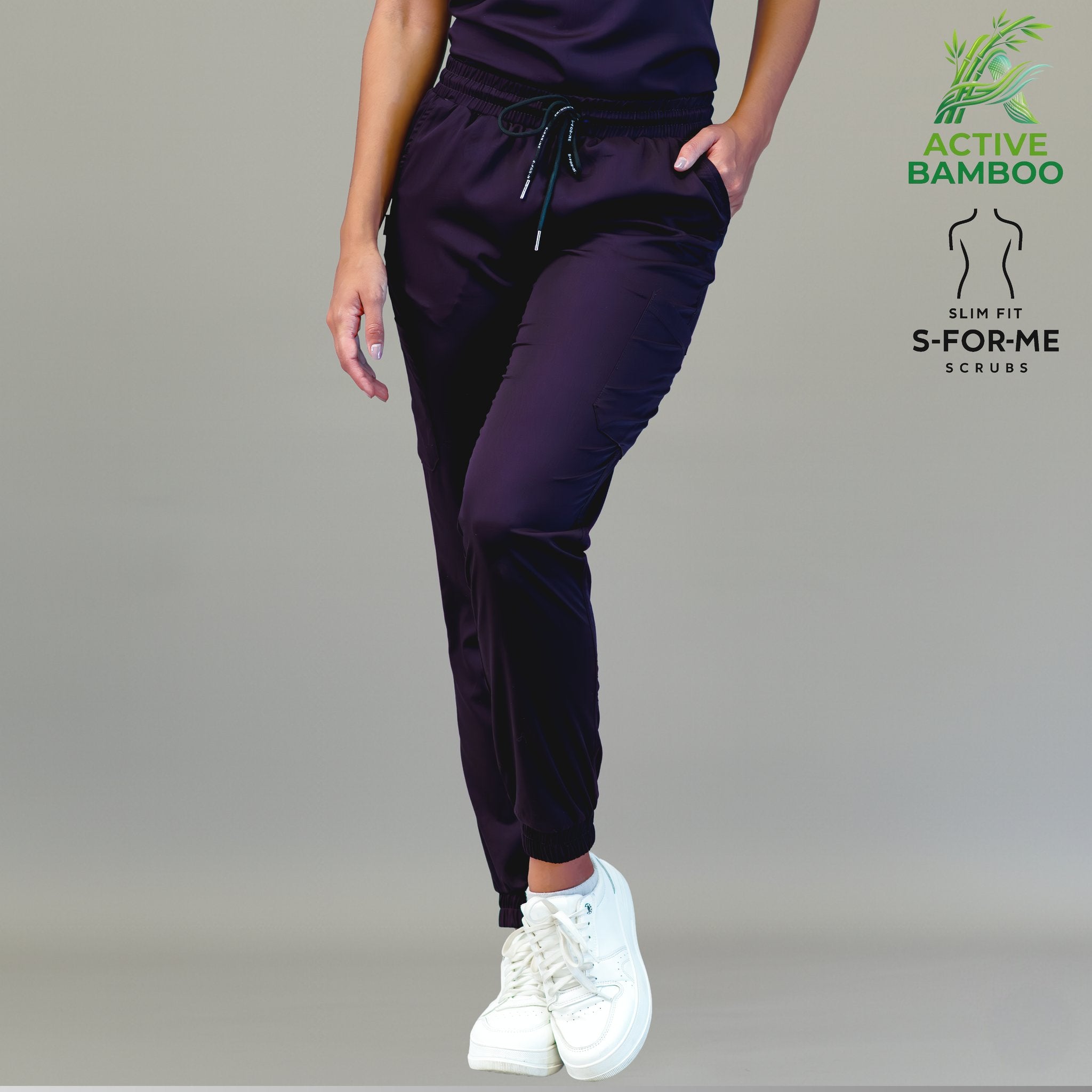 jogger bamboo mujer 511 uva vista lateral Sandel Medica
