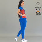 Uniforme quirúrgico mujer azul rey con jogger Super Stretch