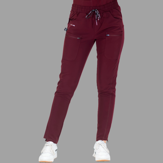 Pantalón Quirúrgico Vino Mujer Antifluido, Scrubs 300