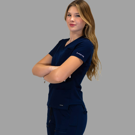 Filipina Quirúrgica Azul Marino Mujer Antifluido, Scrubs 300