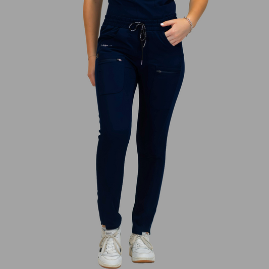 Pantalón Quirúrgico Azul Marino Mujer Antifluido, Scrubs 300