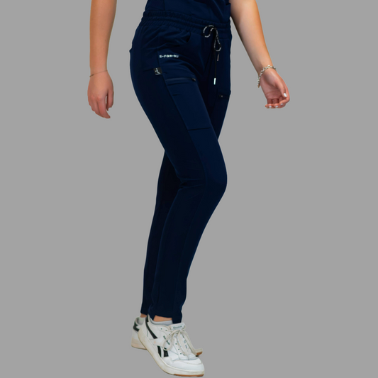Pantalón Quirúrgico Azul Marino Mujer Antifluido, Scrubs 300