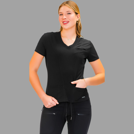 Filipina Quirúrgica Negra Mujer, Scrubs Antifluido Est. 300