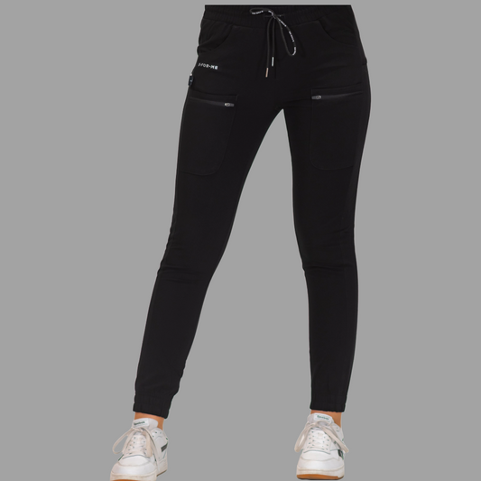 Jogger Quirúrgico Negro Mujer Antifluido Scrubs 300