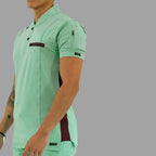 Men's Top 930 Brook Green - Maroon Super Stretch, Scrubs 930
