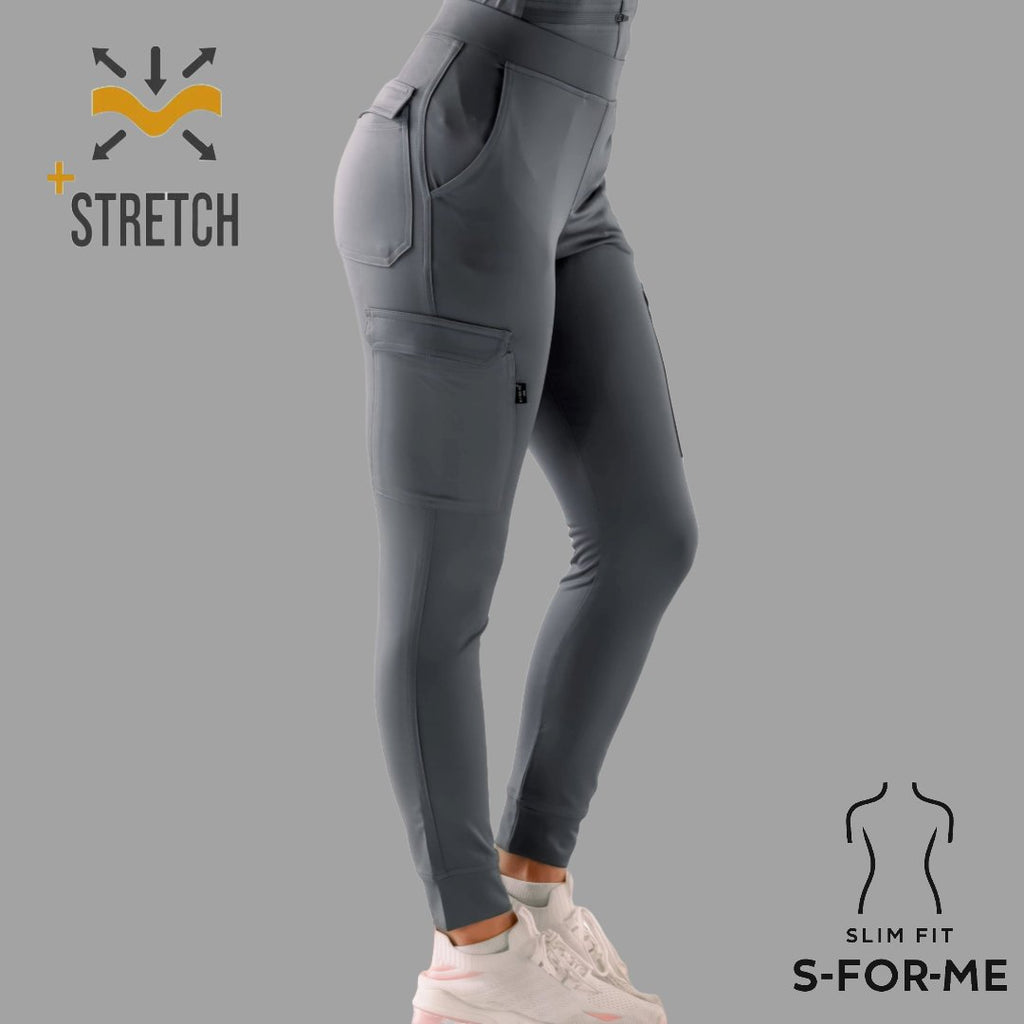 Jogger Super Stretch Mujer Gris Oxford, Scrubs 901