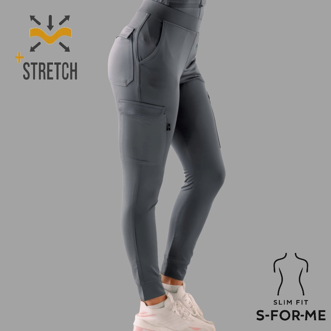 Jogger Super Stretch Mujer Gris Oxford, Scrubs 901