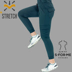 Pantalón médico azul petróleo mujer Estilo 910 corte slim fit diseño anatómico super stretch