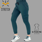 Jogger quirúrgico azul petróleo mujer Estilo 910 detalle 6 bolsillos funcionales con tapa