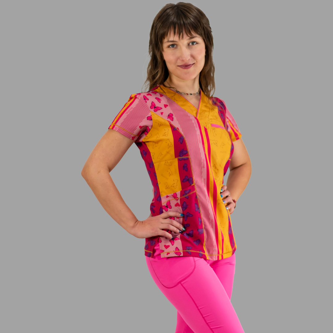 Filipina Estampada Vistas en Fiusha, Scrubs 501 F.W Mujer