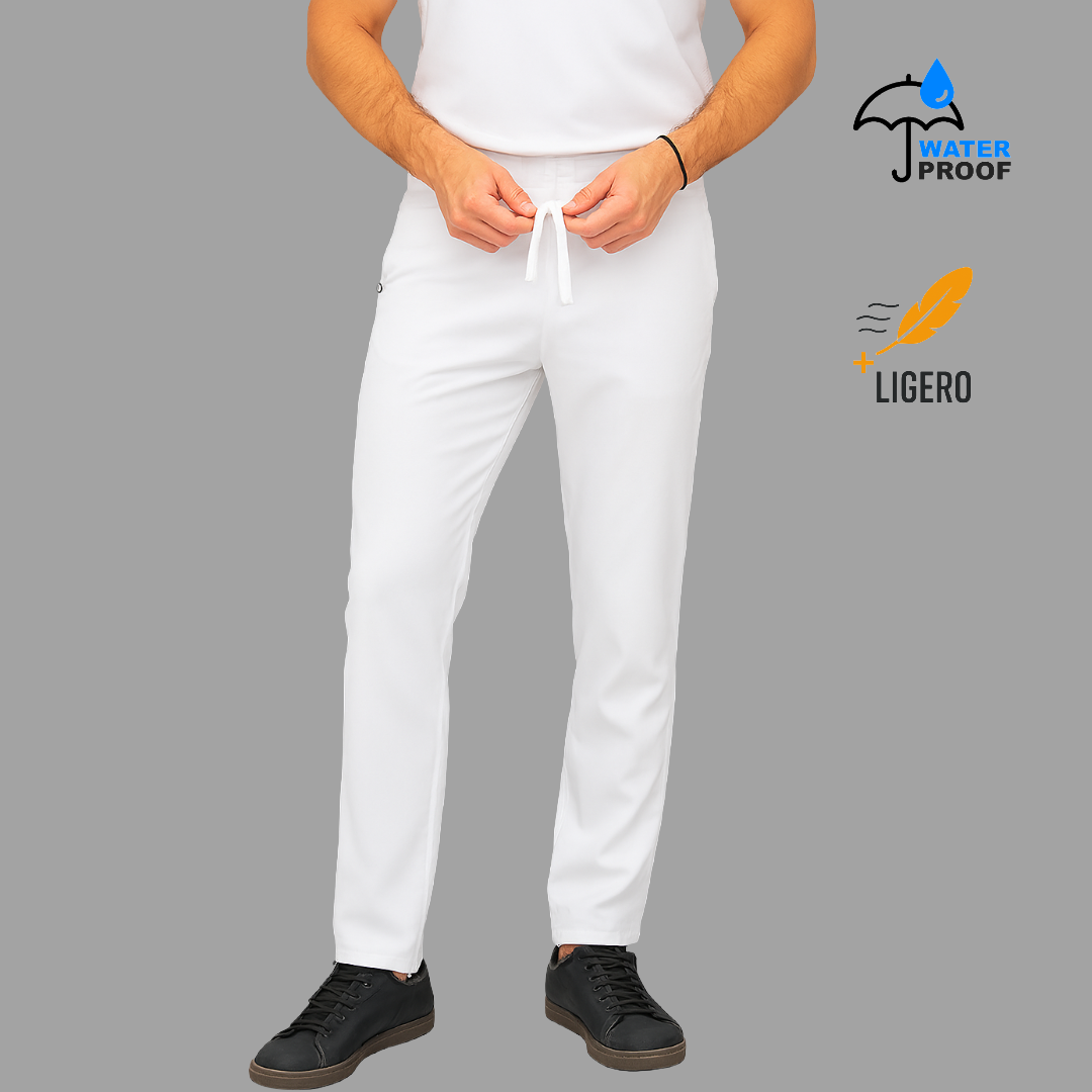 Pantalon Hombre 530 Quirúrgico Blanco Relaxe, Scrubs 530