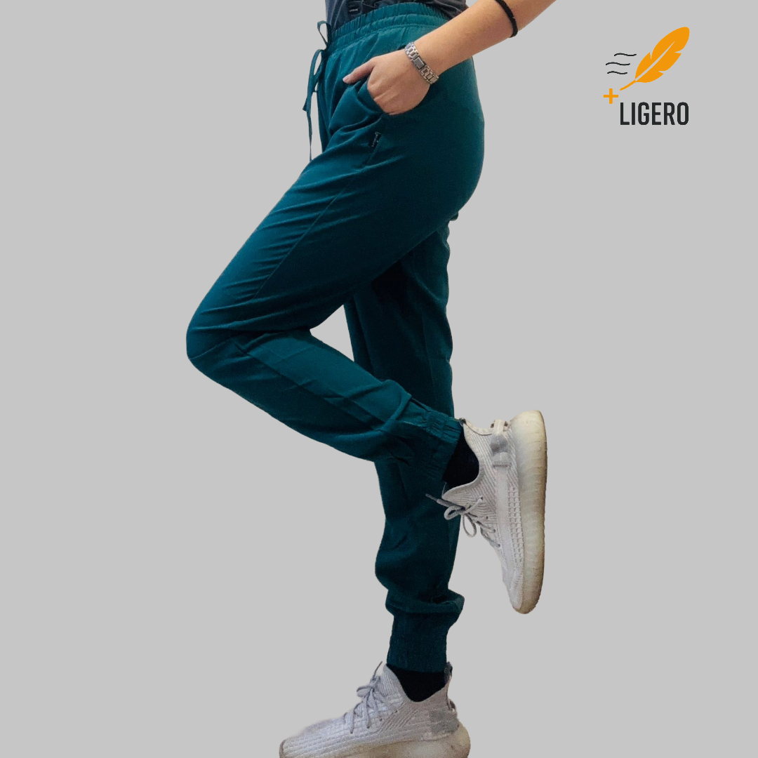 Jogger  2 Bolsas Verde Botella Mujer F.W, Scrubs 600