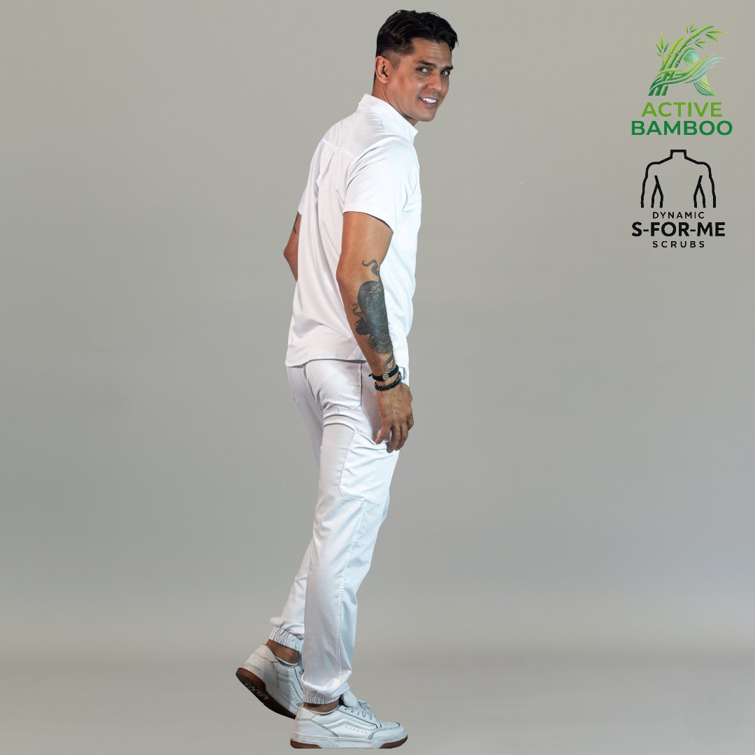 jogger bamboo hombre 510 blanco corte moderno Sandel Medica