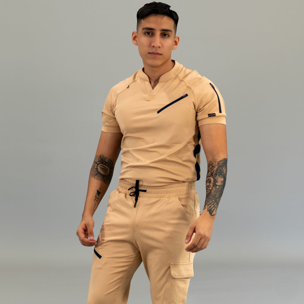 Filipina Quirúrgica Super Stretch Beige Hombre, Scrubs 905