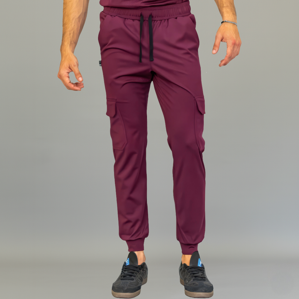 Jogger Est. 910 Quirurgico Hombre Vino Super Stretch, Scrubs 910