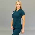 Filipina Quirúrgica Mujer Est. 902 | Azul Petroleo Super Stretch