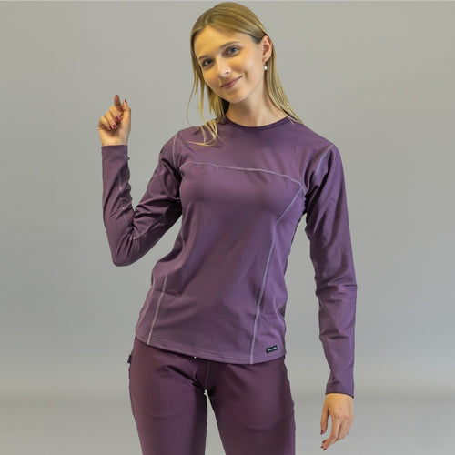 Blusa Interior Mujer Manga Larga | Morado Súper Stretch