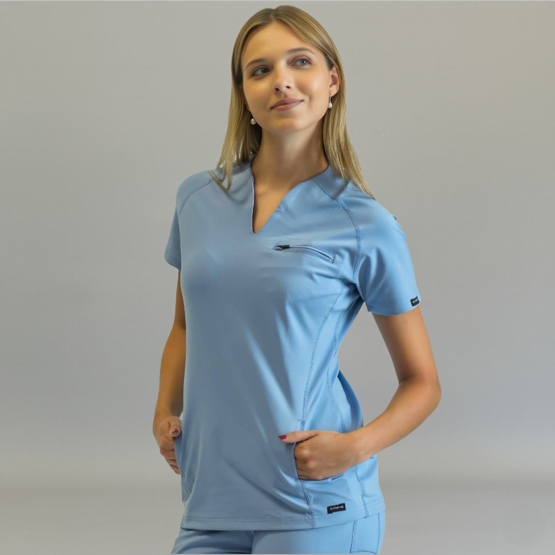 Filipina quirúrgica 915 mujer plumbago Super Stretch cuello V - Sandel Médica