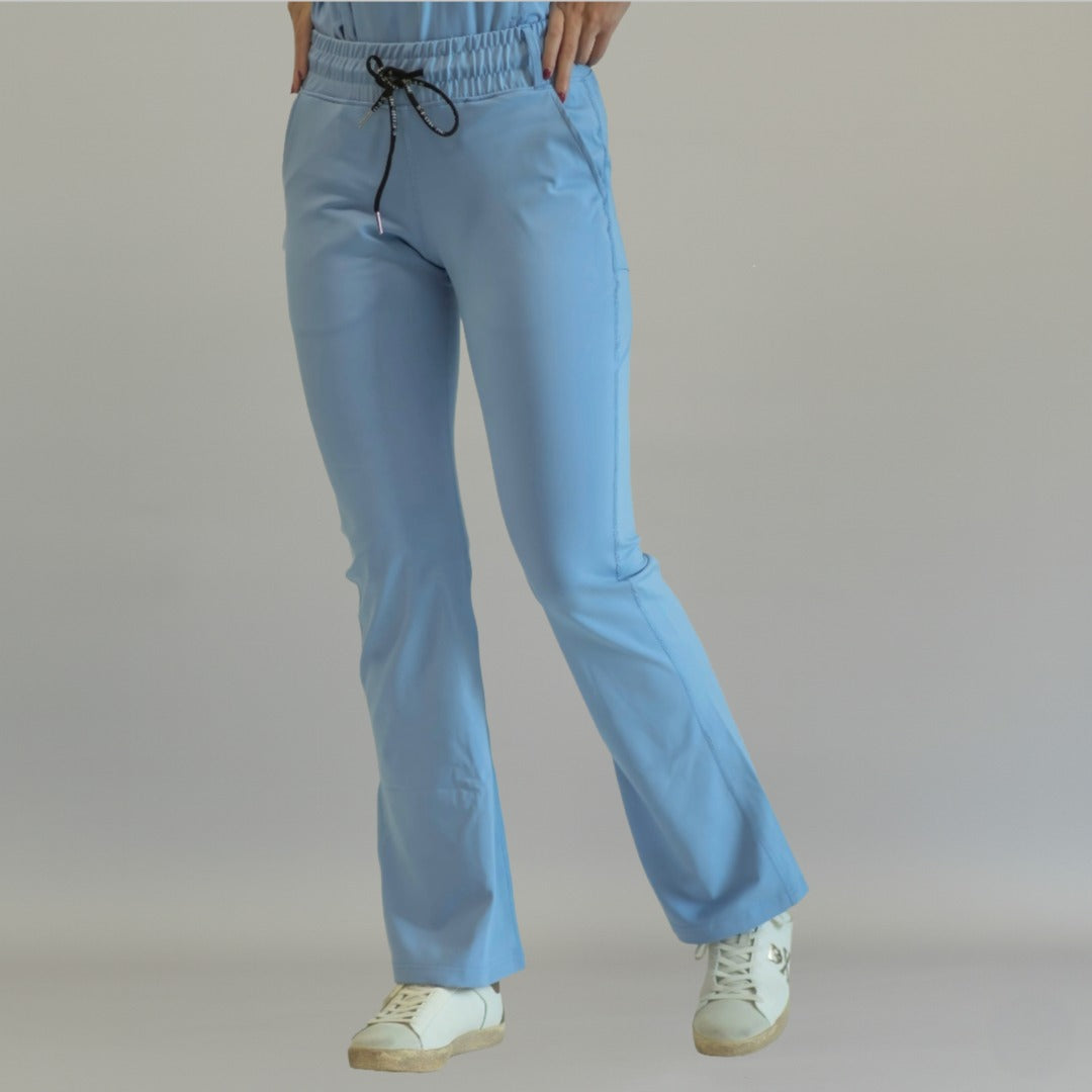 Pantalón quirúrgico 915 mujer plumbago acampanado Super Stretch - Sandel Médica