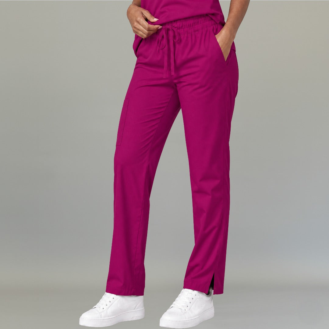 Pantalón 502 Pierna Amplia Quirúrgico Mujer Rosa Mexicano Antifluido Relaxed