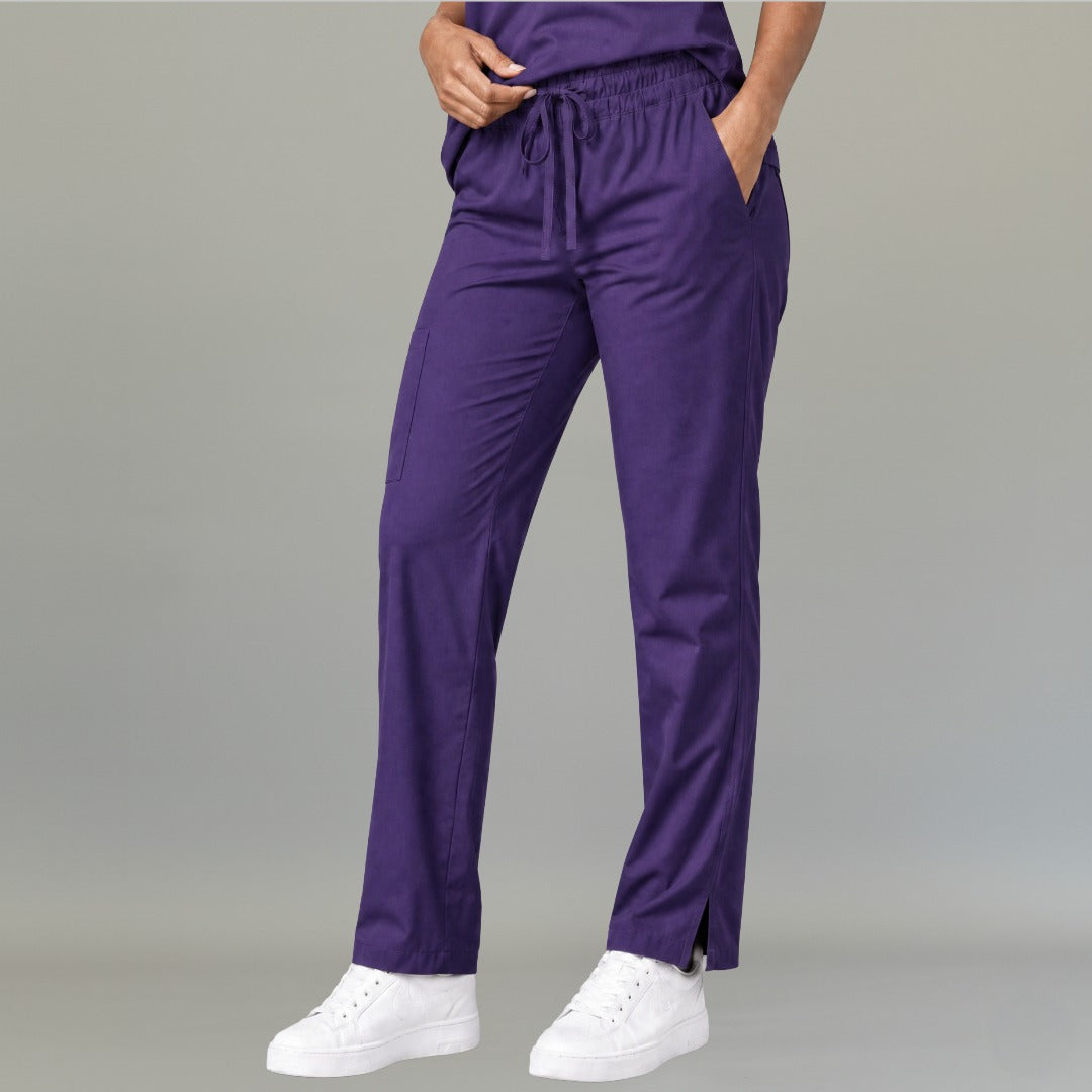 Pantalón 502 Pierna Amplia Quirúrgico Mujer Lavanda Profundo Antifluido Relaxed