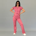 Jumpsuit Quirúrgico Mujer Estilo 945 Palo de Rosa Super Stretch Manga Corta